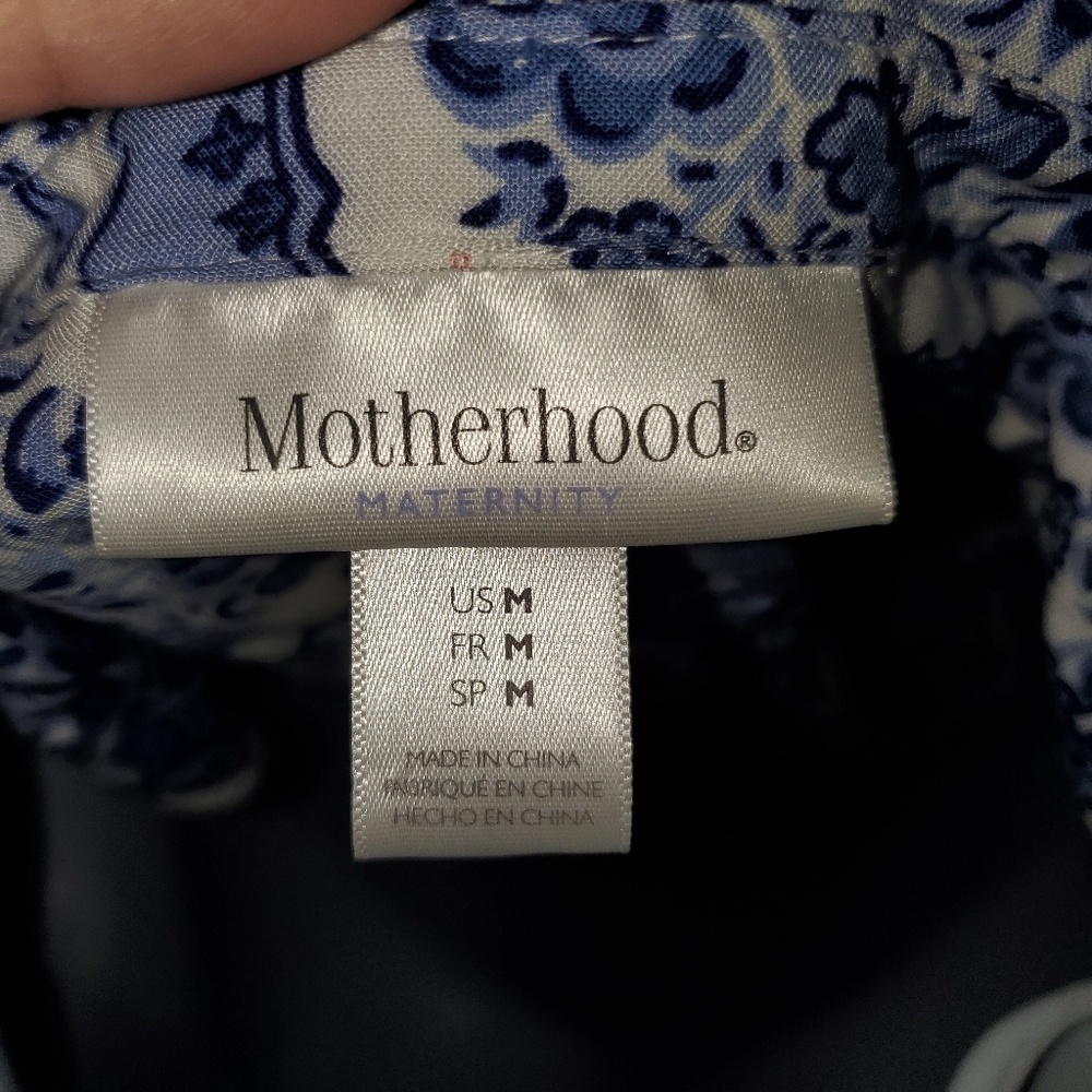 Patterned Blue Maternity Tunic - Picture 3 of 3